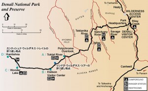 デナリ国立公園　地図